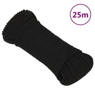 Vidaxl  Pracovné lano čierne 3 mm 25 m polyester značky Vidaxl