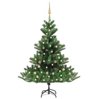 Vidaxl  Umelý vianočný stromček jedľa Nordmann LED a gule zelený 150 cm značky Vidaxl