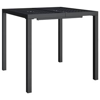 Vidaxl Záhradný stôl antracitový 80x80x72 cm oceľ