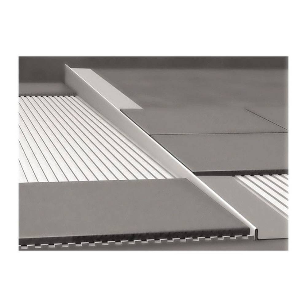 POWERY Nerezová lišta pre vyspádovanie podlahy,  hrúbka 12 mm,  dĺžka 1000 mm,  pravá značky POWERY