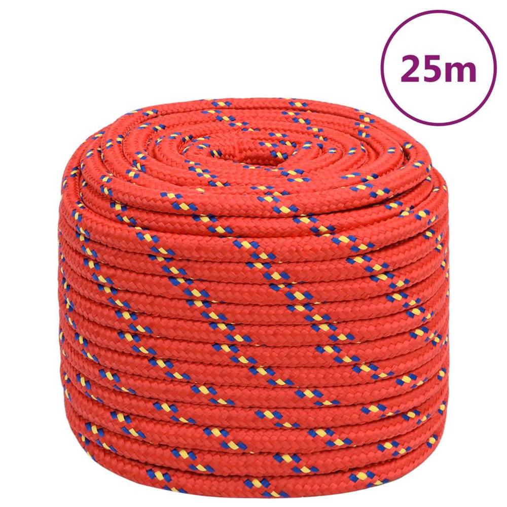Vidaxl  Lodné lano červené 16 mm 25 m polypropylén značky Vidaxl