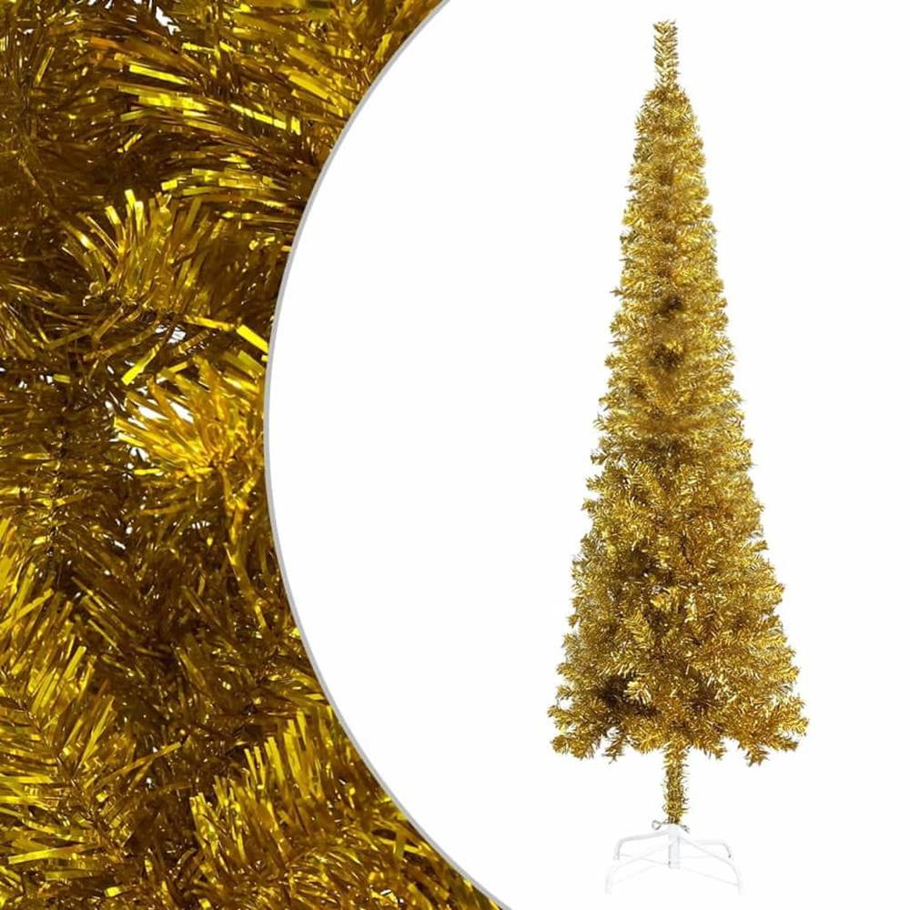 Vidaxl  Úzky vianočný stromček zlatý 180 cm značky Vidaxl