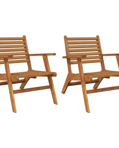 Vidaxl Záhradné stoličky 2 ks masívne akáciové drevo