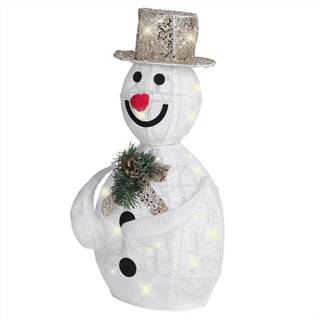 Beliani Vonkajší snehuliak s LED osvetlením 50 cm biely KUMPU