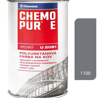 Chemolak Chemopur E U2081 1100 šedá stredná 4L - vrchná polyuretánová farba na kov,  betón,  drevo