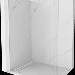 Mexen Kioto,  zaoblená sprchová zástena 120 x 200 cm,  8mm číre sklo,  biely profil,  800-120-101-20-06