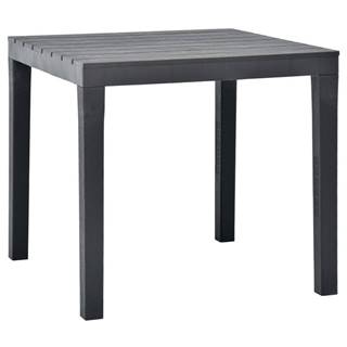 Petromila vidaXL Záhradný stôl,  antracitový 78x78x72 cm,  plast