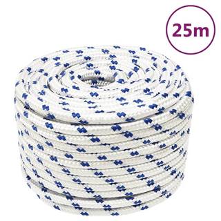Vidaxl Lodné lano biele 14 mm 25 m polypropylén
