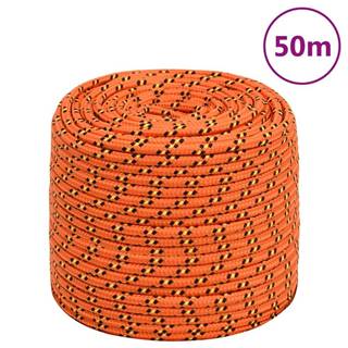 Vidaxl Lodné lano oranžové 6 mm 50 m polypropylén