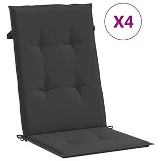 Vidaxl  Podložky na záhradné stoličky,  vysoké operadlo 4 ks 120x50x3 cm značky Vidaxl