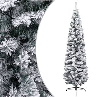 Vidaxl  Úzky umelý vianočný stromček,  zasnežený,  zelený 210 cm,  PVC značky Vidaxl