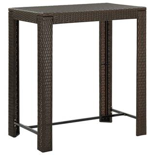 Vidaxl Záhradný barový stolík hnedý 100x60, 5x110, 5 cm polyratanový