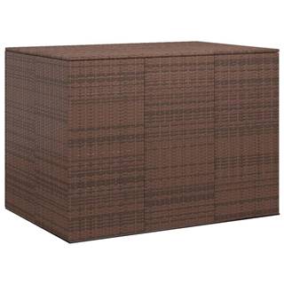 Vidaxl Záhradný box na vankúše z polyratanu 145x100x103 cm hnedý