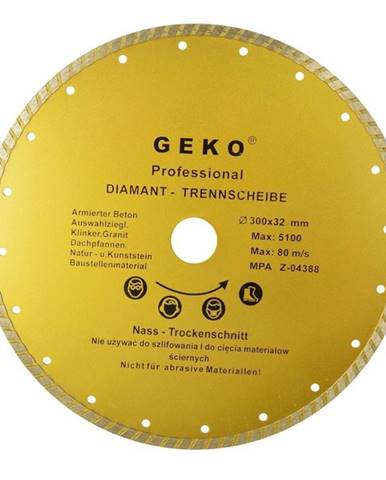 GEKO Diamantový rezný kotúč,  TURBO,  300x32mm,  GEKO
