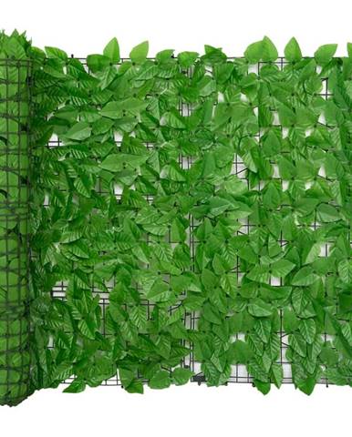 Petromila vidaXL Balkónová markíza so zelenými listami 600x100 cm