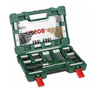 Bosch 2607017195 V-line sada vrtákov a bitov s račňovým skrutkovačom a teleskopickým magnetom 91 dielov