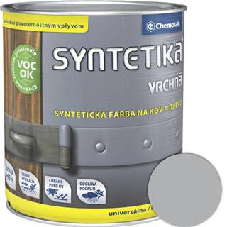 Chemolak Syntetika S2013U 9110 hliníková 0, 6l - vrchná farba lesklá