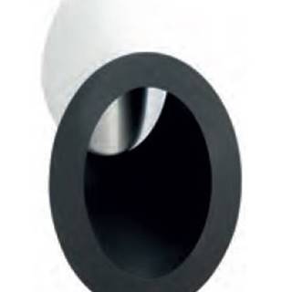Lienbacher Zdera 45° s rozetou o150,  oceľ čierna