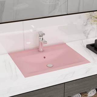 Petromila vidaXL Luxusné umývadlo,  otvor na batériu,  matné ružové 60x46 cm