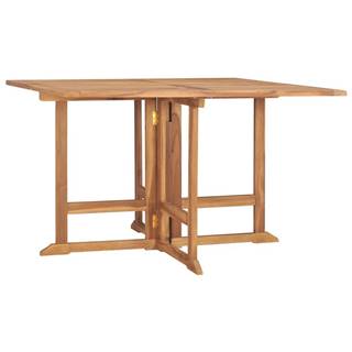 Vidaxl Skladací záhradný jedálenský stôl 120x120x75 cm tíkový masív