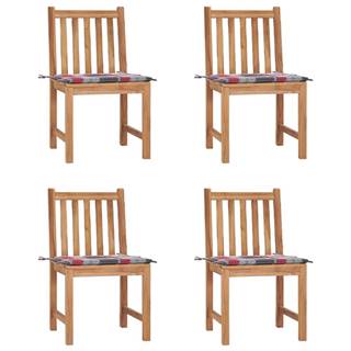 Vidaxl  Záhradné stoličky 4 ks s podložkami tíkový masív značky Vidaxl