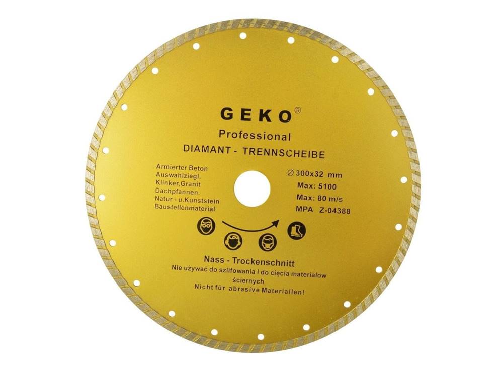 GEKO  Diamantový rezný kotúč,  TURBO,  300x32mm,   značky GEKO