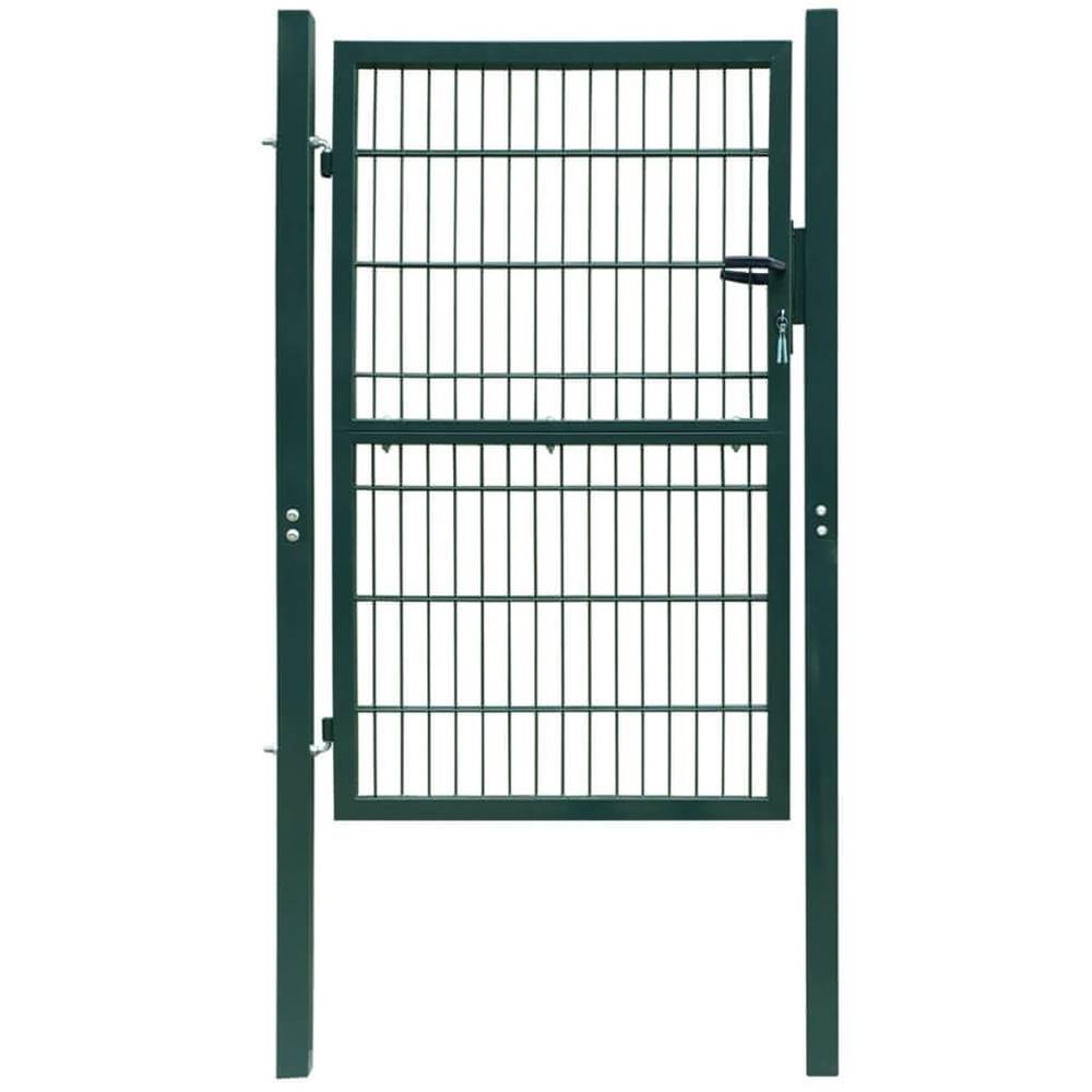 Vidaxl  Plotová brána 2D (jednokrídlová),  zelená 106x170 cm značky Vidaxl