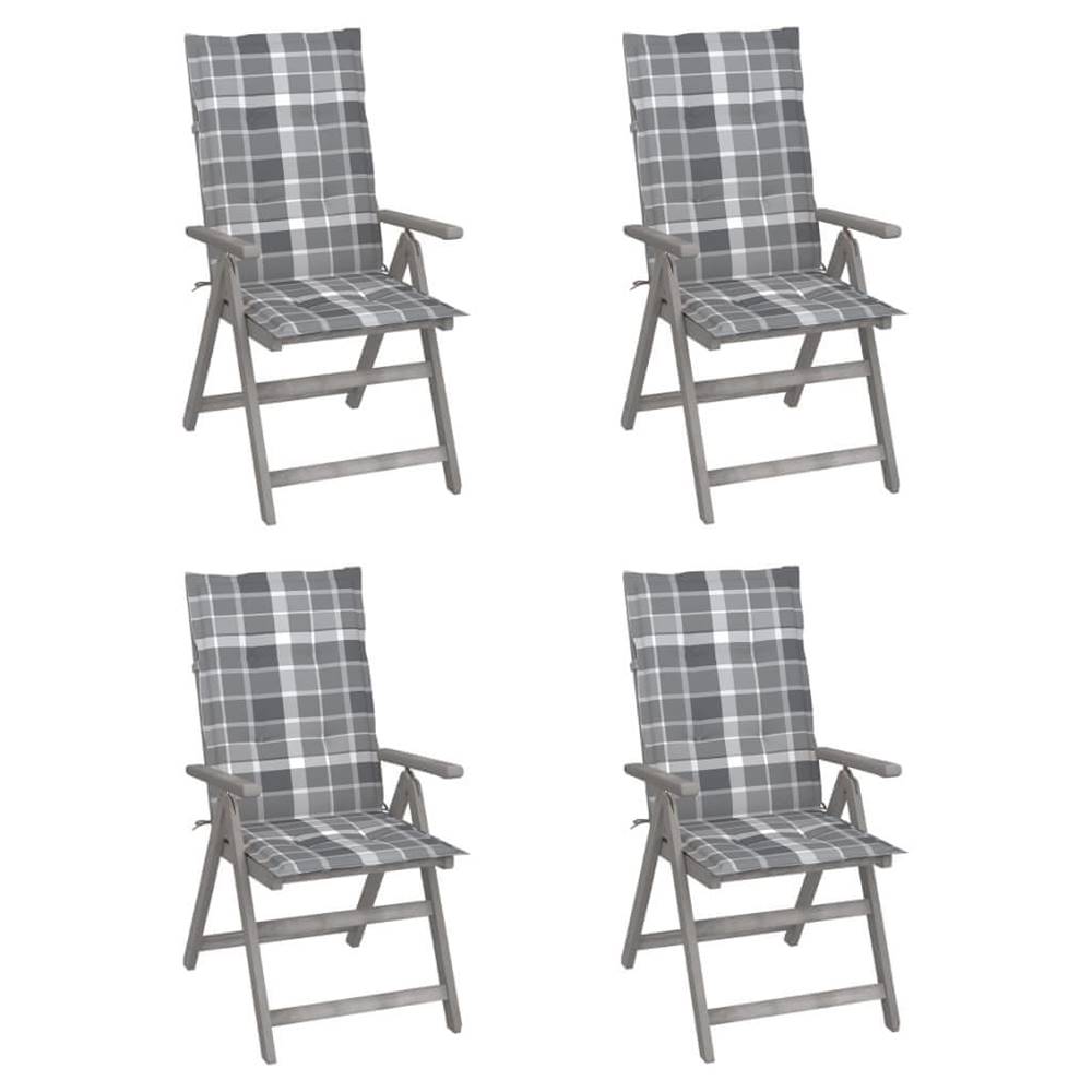 Vidaxl  Záhradné sklápacie stoličky 4 ks s podložkami akáciový masív značky Vidaxl