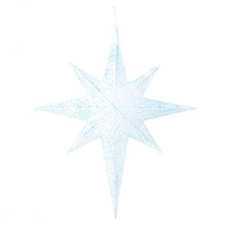 Beliani Vonkajšia závesná hviezda s LED osvetlením 67 cm biela OSMA