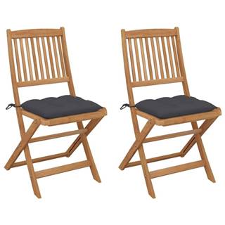 Petromila   Skladacie záhradné stoličky s podložkami 2 ks akáciový masív značky Petromila