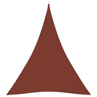 Petromila vidaXL Tieniaca plachta oxfordská látka trojuholníková 5x6x6 m tehlová