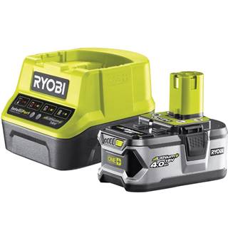 RYOBI Sada 1 x 4, 0 Ah 18V akumulátora s nabíjačkou,  RC18120-140,  RYOBI