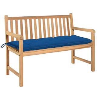 Vidaxl  Záhradná lavička,  modrá podložka 120 cm,  tíkový masív značky Vidaxl