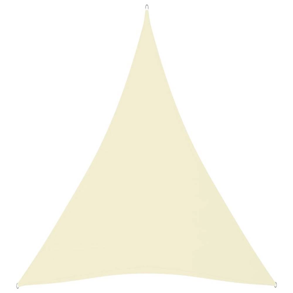 Vidaxl  Tieniaca plachta oxfordská látka trojuholníková 5x7x7 m krémová značky Vidaxl