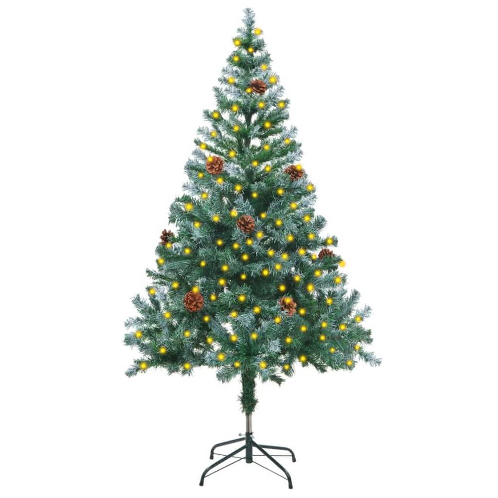 Vidaxl  Vianočný stromček s LED a borovicovými šiškami 150 cm značky Vidaxl