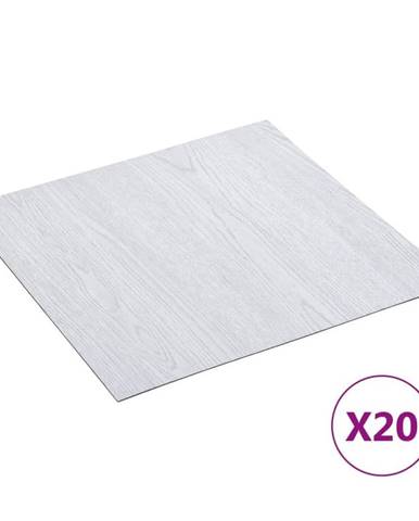 Vidaxl Samolepiace podlahové dosky 20 ks PVC 1, 86 m2 biele