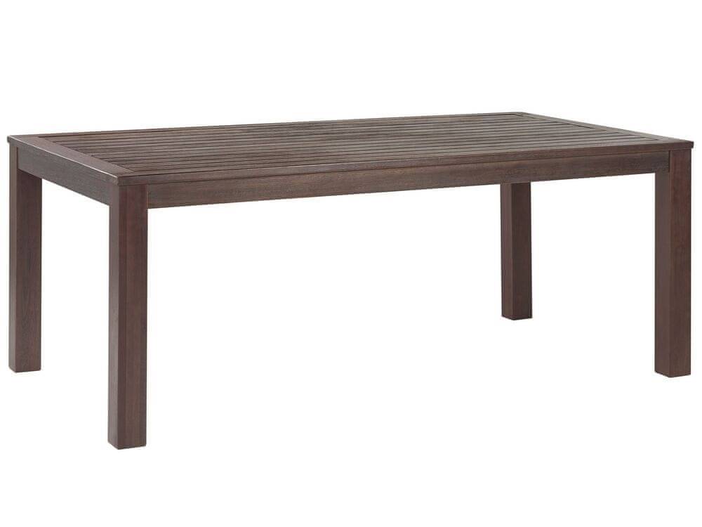 Beliani  Záhradný stôl z eukalyptového dreva 180 x 100 cm tmavé drevo TUSCANIA značky Beliani