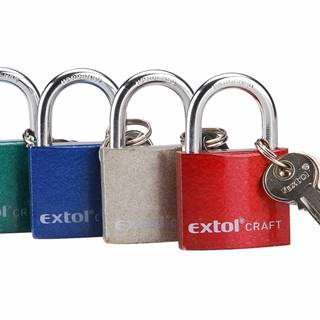 Extol Craft  Zámok visací liatinový farebný,  63mm,  3 kľúče značky Extol Craft