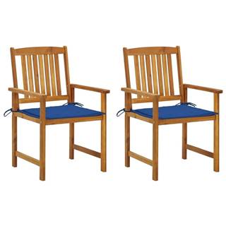 Petromila vidaXL Záhradné stoličky s podložkami 2 ks,  akáciový masív