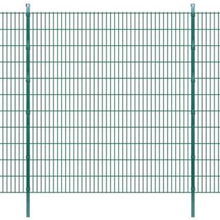 Vidaxl  2D plotové panely so stĺpikmi - 2008x2230 mm 8 m Zelená značky Vidaxl