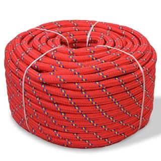 Vidaxl Lodné polypropylénové lano 12 mm 250 m červené