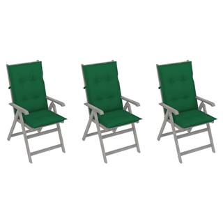 Vidaxl  Záhradné sklápacie stoličky 3 ks s podložkami akáciový masív značky Vidaxl