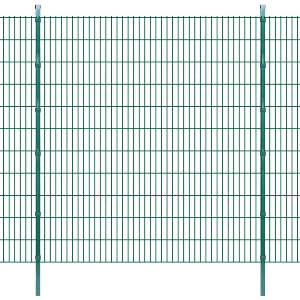 Vidaxl  2D plotové panely so stĺpikmi - 2008x2230 mm 8 m Zelená značky Vidaxl