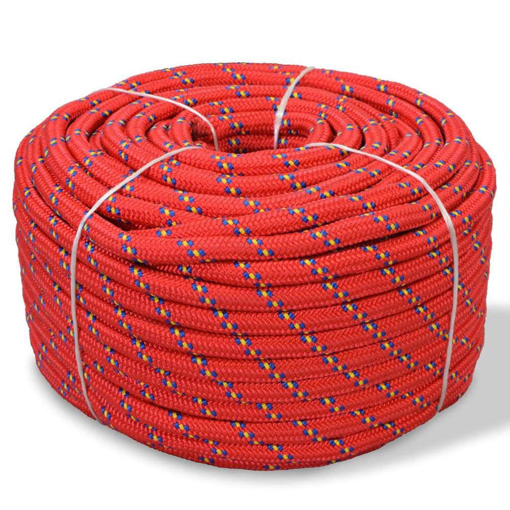 Vidaxl  Lodné polypropylénové lano 12 mm 250 m červené značky Vidaxl