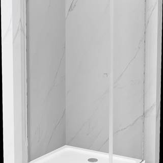 Mexen Pretoria sprchovací kút 90 x 70 cm,  priehľadný,  chróm + plochá sprchová vanička-852-090-070-01-00-4010
