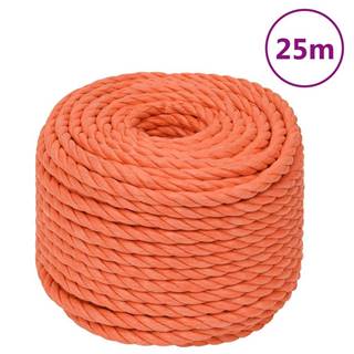 Vidaxl Pracovné lano oranžové 10 mm 25 m polypropylén