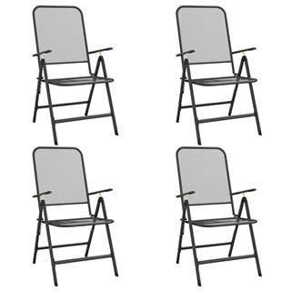 Vidaxl  Skladacie stoličky 4 ks sieťovina z expandovaného kovu antracit značky Vidaxl