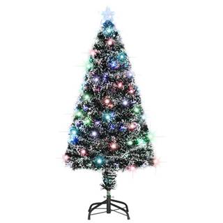Vidaxl Umelý vianočný stromček,  podstavec a LED 120 cm,  optické vlákno
