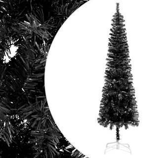 Vidaxl Úzky vianočný stromček čierny 150 cm