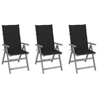 Vidaxl  Záhradné sklápacie stoličky 3 ks s podložkami akáciový masív značky Vidaxl